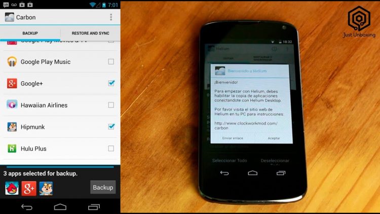 Helium – Haz copias de seguridad de tu Android (sin ser root)